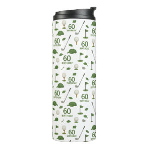 Golf 60. Geburtstag für Golfer mit Ball und Tee Thermosbecher