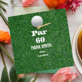 Golf 60. Geburtstag mit Ball on Green für Golfer Einladung