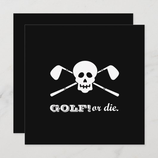 Golf 60. Geburtstag - noch schwingen! Einladung (Vorne/Hinten)