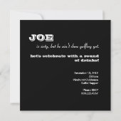 Golf 60. Geburtstag - noch schwingen! Einladung (Rückseite)