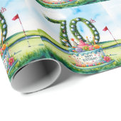 Golf 70. Geburtstag für Golfer Geschenkpapier (Rolleneckpunkt)