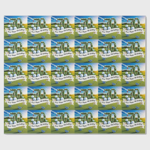 Golf 70. Geburtstag für Golfer  Geschenkpapier