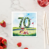 Golf 70. Geburtstag für Golfer Serviette (Beispiel)