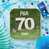 Golf 70. Geburtstag Par 70 für Golfer Pappteller (Party)