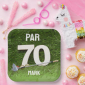 Golf 70. Geburtstag Par 70 für Golfer Pappteller (Party)