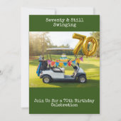 Golf 70. Geburtstag Par Tee Golfer Party Einladung (Vorderseite)