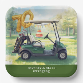 Golf 70. Geburtstag Par Tee Golfer Party Pappteller