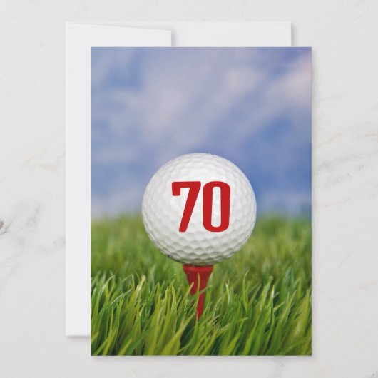 Golf 70. Geburtstagsparty Einladung (Vorderseite)