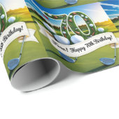 Golf 70th Birthday for golfer  Geschenkpapier (Rolleneckpunkt)