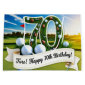 Golf 70th Birthday for golfer  Große Geschenktüte (Vorderseite)