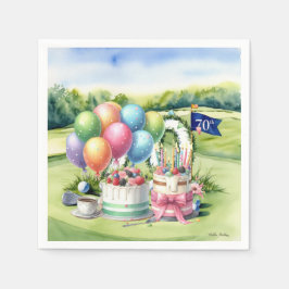 Golf 70th Birthday for golfer  Serviette