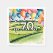 Golf 70th Birthday for golfer  Serviette (Vorderseite)