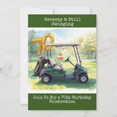 Golf 70th birthday Par Tee Golfer party Invitation Einladung (Vorderseite)