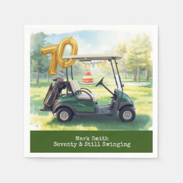Golf 70th birthday Par Tee Golfer party Serviette