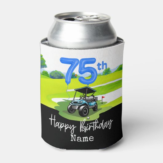 Golf 75. Geburtstag bis Golfer Dosenkühler (Kanne Vorderseite)
