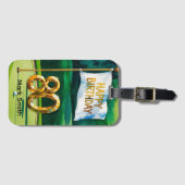 Golf 80. Geburtstag auf Grün Gepäckanhänger (Vorderseite (Horizontal))