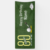 Golf 80. Geburtstag Geschenke für Golfer Banner (Vertikal)