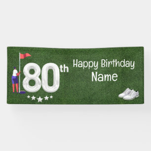 Golf 80. Geburtstag Geschenke für Golfer Banner