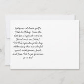 Golf 80. Geburtstag ist besser Golf spielen Einladung (Rückseite)