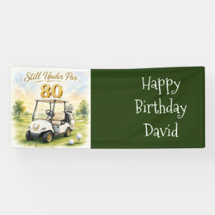 Golf 80. Geburtstagsjubiläum für Golfer Banner