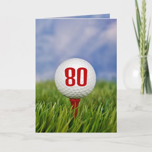 Golf 80. Geburtstagsparty Einladung (Vorderseite)