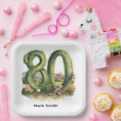 Golf 80th Birthday with golf ball  Arizona golfer Pappteller (Party)