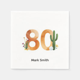 Golf 80th Birthday with golf ball Arizona golfer Serviette