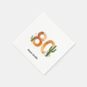 Golf 80th Birthday with golf ball  Arizona golfer Serviette (Ecke)