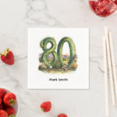 Golf 80th Birthday with golf ball  Arizona golfer Serviette (Beispiel)