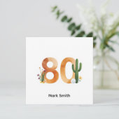 Golf 80th Birthday with golf ball for golfer Karte (Stehend Vorderseite)