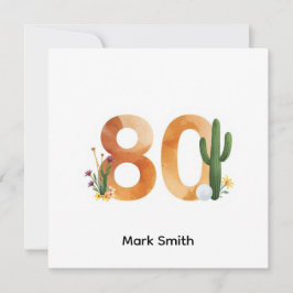 Golf 80th Birthday with golf ball for golfer Karte