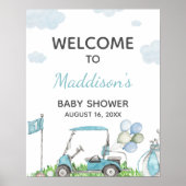 Golf A Little Putter Baby Shower Welcome Sign Poster (Vorne)