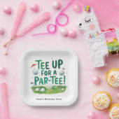 Golf Abschlag für Par Tee Golfer Party Pappteller (Party)