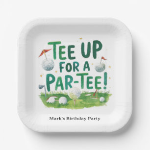 Golf Abschlag für Par Tee Golfer Party  Pappteller