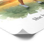 Golf Abschlag mit Golferin Poster (Ecke)