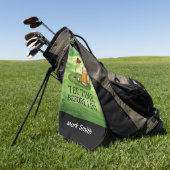 Golf Abschlag vor meiner Hochzeit Junggesellenabsc Golfhandtuch (Gras)