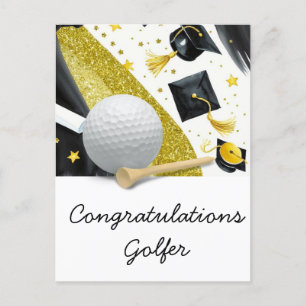 Golf Abschluss Card - Herzlichen Glückwunsch Gradu Postkarte