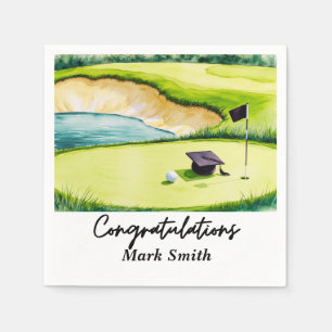 Golf Abschluss für Golfspieler auf Golfplatz Serviette