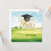 Golf-Abschluss Glückwünsche 2026 Karte (Vorderseite/Rückseite Beispiel)