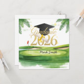 Golf-Abschluss Glückwünsche 2026 Karte (Vorderseite/Rückseite Beispiel)
