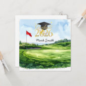 Golf-Abschluss Glückwünsche 2026 Karte (Vorderseite/Rückseite Beispiel)