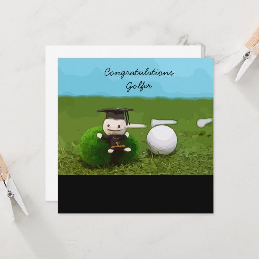 Golf Abschluss Karte (Vorderseite/Rückseite Beispiel)