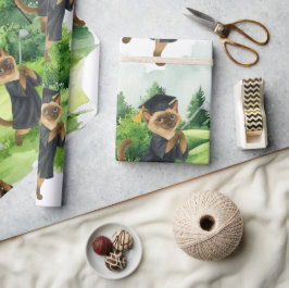 Golf-Abschluss Thema für Katzenliebhaber Golfer Geschenkpapier