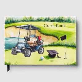 Golf Abschluss zum Thema Golfer auf Grün Gästebuch