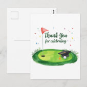 Golf-Abschlussfeier Postkarte (Vorne/Hinten)