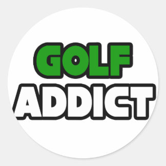 Golf Addict Runder Aufkleber