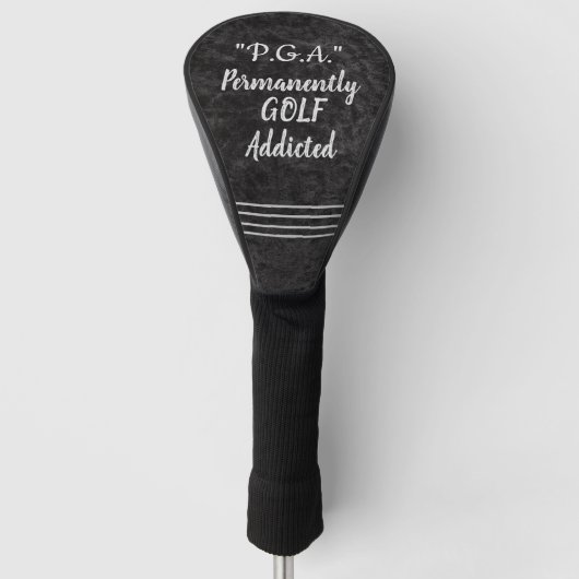 Golf Addicted Black Headcover (Vorderseite)