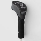 Golf Addicted Black Headcover (angewinkelt)