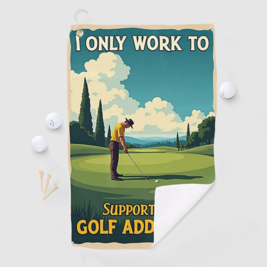 Golf Addiction Spaß Golfhandtuch (Insitu)