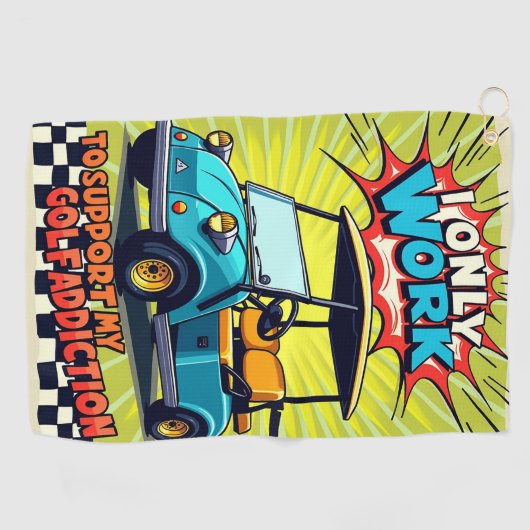 Golf Addiction Spaß Golfhandtuch (Horizontal)